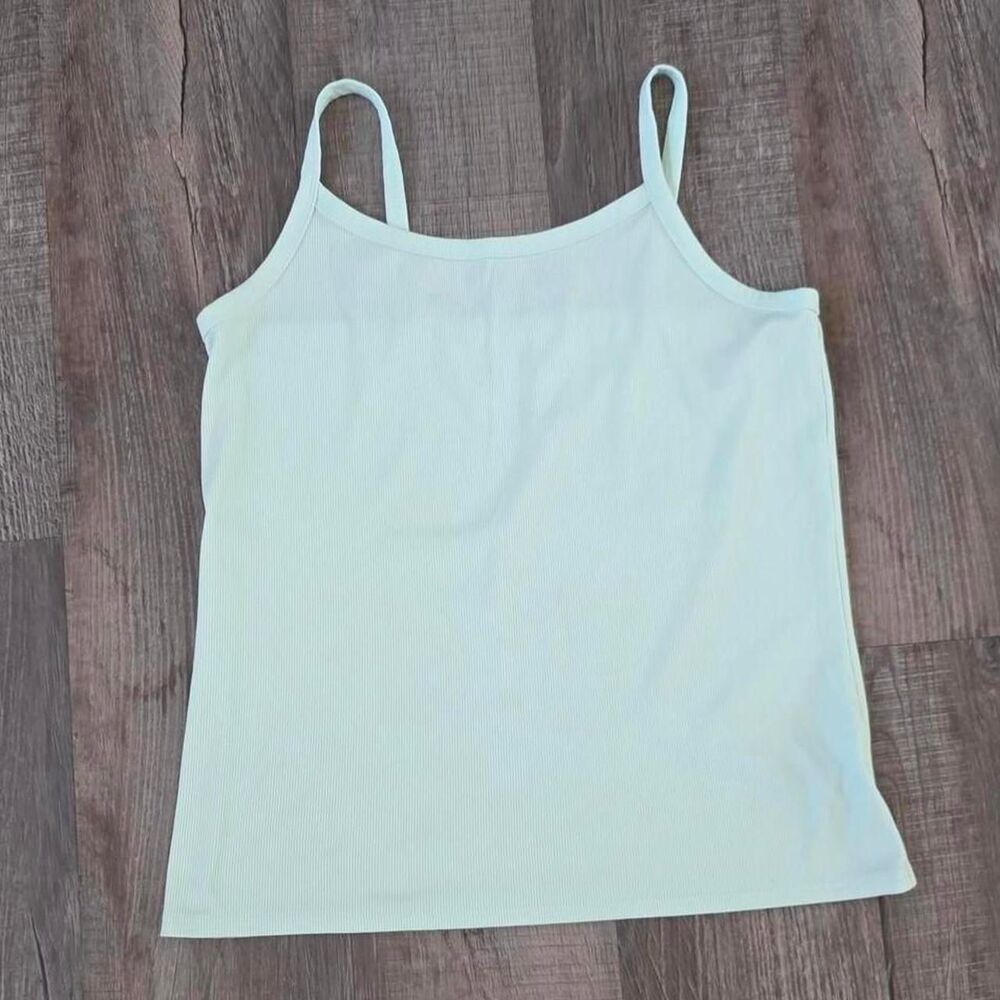 No Boundaries Women Size XXL Mint Green Ribbed Camisole Spaghetti Strap Tank Top